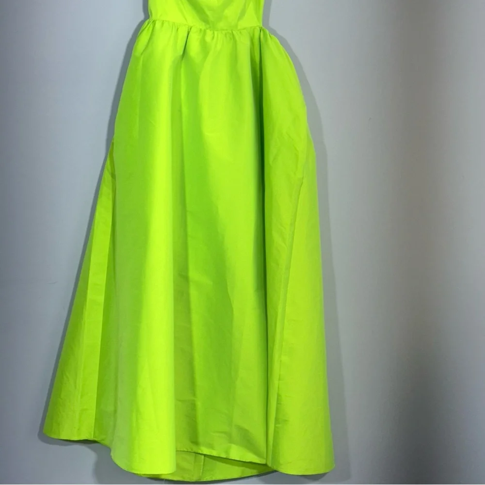 NWT J Crew Collection Limited Edition Taffeta Side Cutout Midi Dress Citrus 8 - Picture 14 of 16